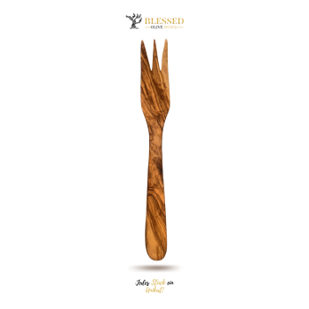 Blessed Olive Wood Steak-/ Serviergabel aus Olivenholz