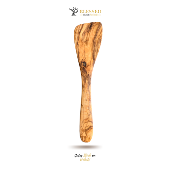 Blessed Olive Wood Pfannenwender Natur Pfannenheber aus Olivenholz 2 er Set