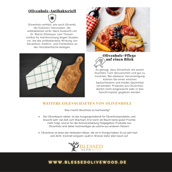 Blessed Olive Wood Pfannenwender gelocht aus Olivenholz
