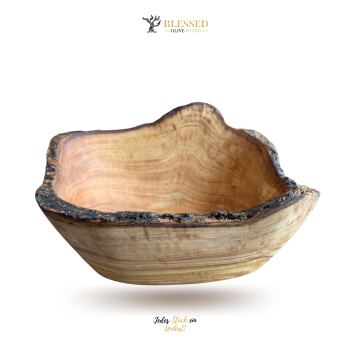 Blessed Olive Wood Snack Schale aus Olivenholz