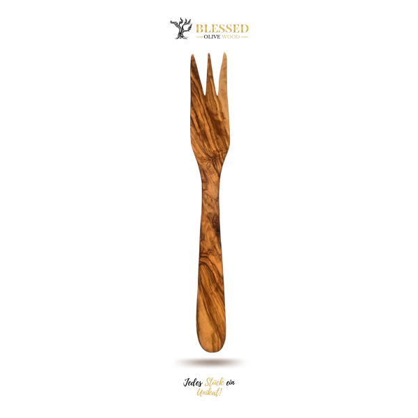 Blessed Olive Wood Steak-/ Serviergabel aus Olivenholz